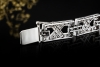 Art Déco Armband Rechteckiges Kreuz Design mit Diamanten 750er Weißgold 