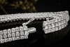 Crivelli Dreireihiges Tennisarmband mit 8,25 Ct Diamanten 750er Weißgold 