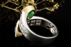 Herz Ring Smaragd Saphir Tropfen und Diamanten Handarbeit 750er Weißgold 