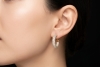 Luxuriöse Creolen Ohrstecker mit Clips und Diamanten in 750er Gelbgold 