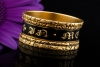 Antiker Trauerring Mary Christmas 1818 Ring Schwarz Gold in Gelbgold 750 