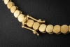 Tenniscollier Kette mit Diamanten Handarbeit in 750er Gelbgold Weißgold 