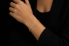 Klassisches Tennisarmband Exklusive Arbeit mit Diamanten in Gelbgold 750 