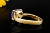 BVLGARI Mediterranean Eden Seltener Chalzedon Cabochon Ring Gelbgold 750 