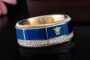 Wellendorff Ring Blaue Lagune Drehring mit Diamanten in 750er Weißgold 