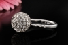 Designer Ring Kugel mit Diamanten in 750er Weißgold Goldschmiedearbeit 