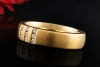 Meister Diamantring in 750er Gelbgold mattiert Trauring mit 9 Diamanten 