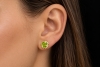 Hollfelder Creations Peridot Ohrstecker mit Diamanten in 750er Gelbgold 