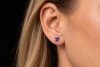 Ohrstecker Amethyst im Kissenschliff Violett gearbeitet in Roségold 750 