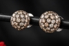 Wandelbare Weißgold Ohrstecker 10,24 Ct. Naturdiamanten & Fidschi-Perlen 