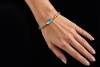 Hollfelder Armband Blauer Bergkristall Diamanten 750er Roségold Weißgold 