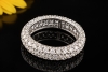 Exklusiver Memoire Ring Diamanten rundum 950er Platin Goldschmiedearbeit 