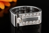 Außergewöhnlicher Designer-Ring Spannring mit Diamanten in Weißgold 750 