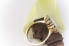 Kreatives Ringdesign Ring mit Opal und Smaragd in 585er Gold 
