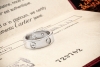 Cartier Love Ring 3 Diamanten in Weißgold 750 Großes Modell 50 Full Set 