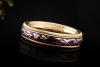 Wellendorff Ring Veilchen Fantasie Lila Drehring 1 Diamant Gelbgold 750 