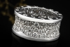 BVLGARI B.zero1 Ring mit Pavé Diamanten Großes Modell in 750er Weißgold 