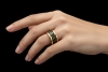 BVLGARI B.zero1 Ring 4-Band Marmor Grün Naturstein 750er Roségold Gr. 56 