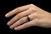 BVLGARI B.zero1 Ring 4-Band Marmor Braun Naturstein 750er Roségold Gr 56 