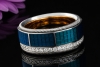 Wellendorff Ring Blaue Lagune Drehring Weißgold mit Diamanten Full Set 