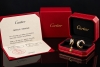 Trinity de Cartier Creolen Ohrringe Große Ausführung 750er Gold Full Set 