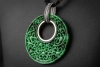 Hollfelder Collier Geschnitztes Jade Ornament mit Diamanten Weißgold 750 
