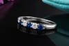 Tiffany & Co. Forever Ring Halbmemoire Saphire & Diamanten in Platin 950 