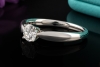 Tiffany & Co. Harmony Solitär Ring mit Diamant 0,37 Ct. 950er Platin OVP 