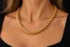 FOPE Collier Kette Himbeermuster in 750er Gelbgold Massiv 44 cm 82 Gramm 