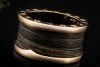 BVLGARI B.zero1 Ring 4-Band Marmor Braun Naturstein 750er Roségold Gr 55 