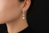 Ohrstecker Ohrhänger Farbenfroh mit Perlen Topas und Peridot in Weißgold 
