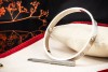 Cartier Love Armreif Armband Neues Modell in Weißgold 750 Gr 20 Full Set 