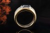 Saphir Diamant Ring Oval Bicolor Goldschmiedekunst Rosegold Weißgold 750 