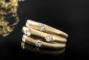 Ring Klassische Goldschmiedearbeit Handarbeit mit Diamanten in Gelbgold 