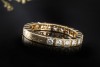 Cartier Lanières Ring Memoire mit Diamanten Brillanten in 750er Gelbgold 