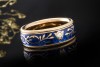 Wellendorff Ring vergissmeinnicht Drehring Diamant Gelbgold 750 Gr. 55,5 