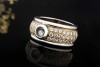 Chopard Happy Diamonds Ring Massiv mit Diamanten Weissgold Gelbgold 750 