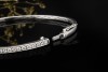Diamant Armreif Armband mit Diamanten Goldschmiedearbeit in Weißgold 750 