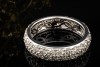 Moderner Memoire Designer Ring mit Diamanten in 750er Weißgold Größe 54 