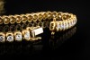 Klassisches Luxus Tennisarmband Armband 4,35 Ct. Diamanten Gelbgold 750 