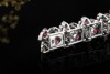 Vintage Armband Marquise Rubine und Altschliff Diamanten in Weißgold 750 
