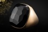 Pomellato Ring Victoria mit Jet Gagat Massiv in Roségold 750 Handarbeit 