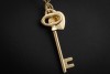 Tiffany & Co. Keys Collier Kette Herz und Schlüssel Anhänger in Gelbgold 