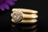 Chopard Happy Diamonds Vintage Ring Herz mit Diamanten in 750er Gelbgold 