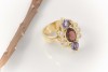 Designer Ring in 750er Gold mit Tansanit Turmalin und Brillanten Handarbeit 