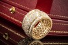 Cartier Ring Nigeria 750er Gelbgold mit Diamanten Brillanten OVP Vintage 