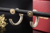 Cartier Aurore Ohrringe Creolen Vintage Ohrstecker Stahl 750er Gelbgold 