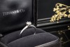 Tiffany & Co Solitär Ring Setting mit Diamant 0,47 Ct in Platin Full Set 