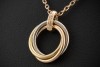 Cartier Trinity Collier Anhänger Mittleres Modell mit Diamanten Full Set 