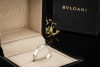 BVLGARI B.zero1 Ring Essential Band Solitär Diamant in Weißgold 750 OVP 